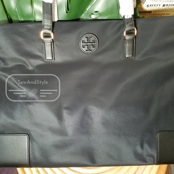 Ella Tote Nylon Black Tory Burch Brand New - Picture 5 of 7